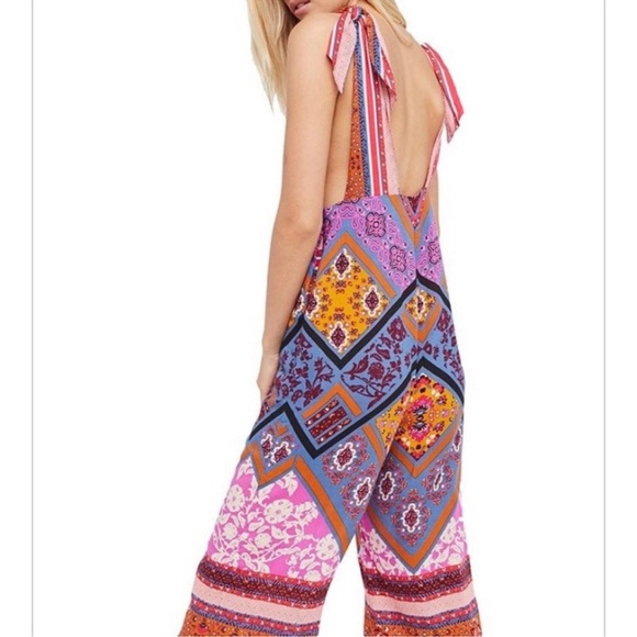 Free People | Maritzah One Piece Multi Jumpsuit Sz 12 - Picture 15 of 17